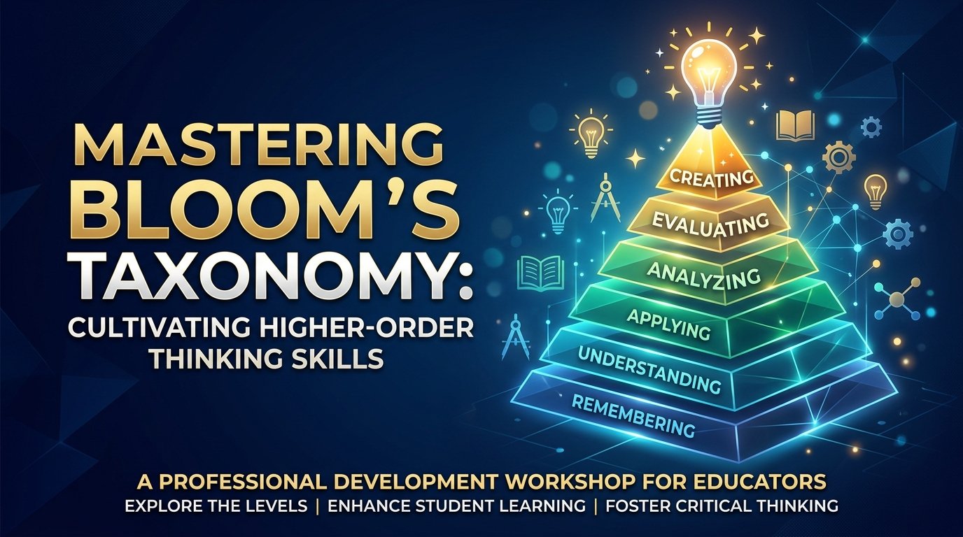 El Fouad International Schools Bloom's Taxonomy Workshop Banner